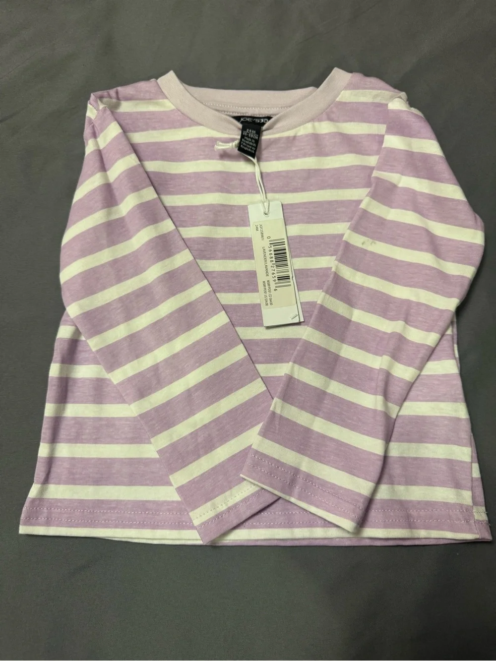 Joe's Jeans Medium Blue Denim with White and Purple Striped Shirt-0017